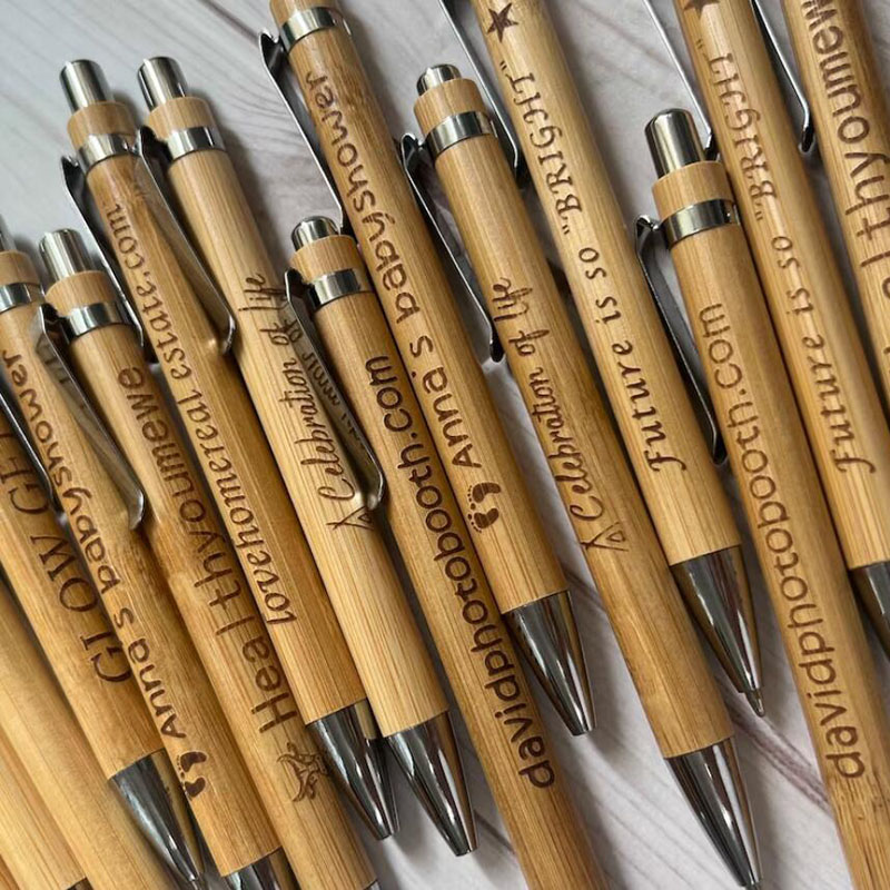 Wedding Supply Rentals - Bolígrafos personalizados, bolígrafos de bambú, bolígrafo