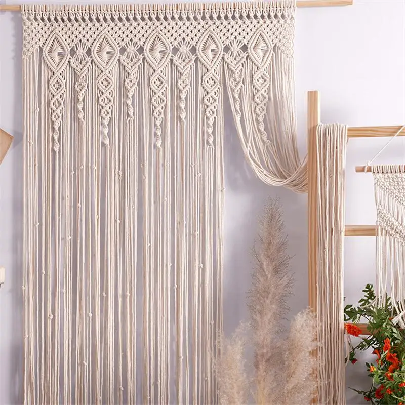 Wedding Backdrop Curtain - Tapiz colgante de pared de macramé