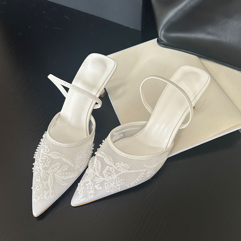 Wedding Fx - 2026 Sandalias elegantes con talón descubierto