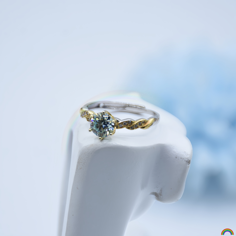 Wedding Superstar - Anillo de plata S925 con incrustaciones