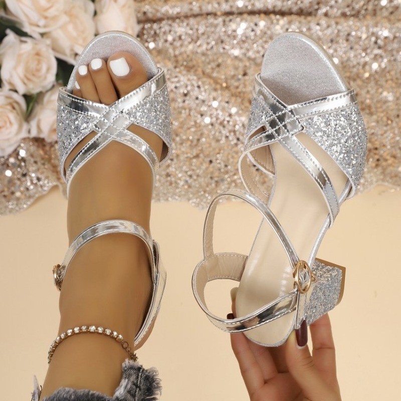 Wedding Fx - Sandalias de tacón de bloque para