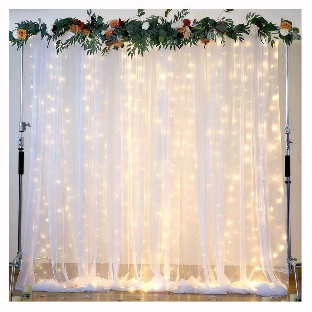 Wedding Backdrop Curtain - Cortinas Blancas para Fondo de Boda,