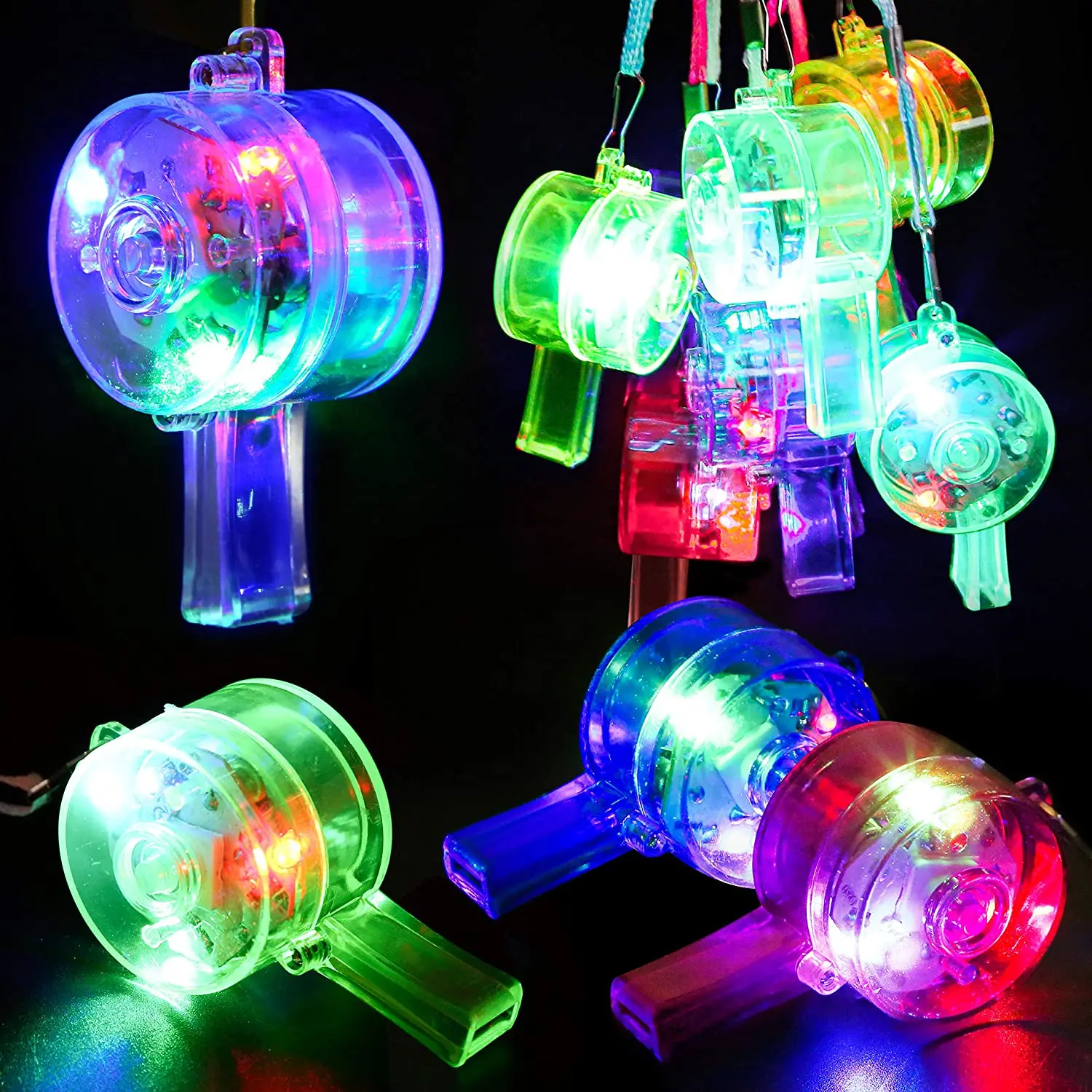 Wedding Supply Bulk - Silbatos LED luminosos, silbatos brillantes al