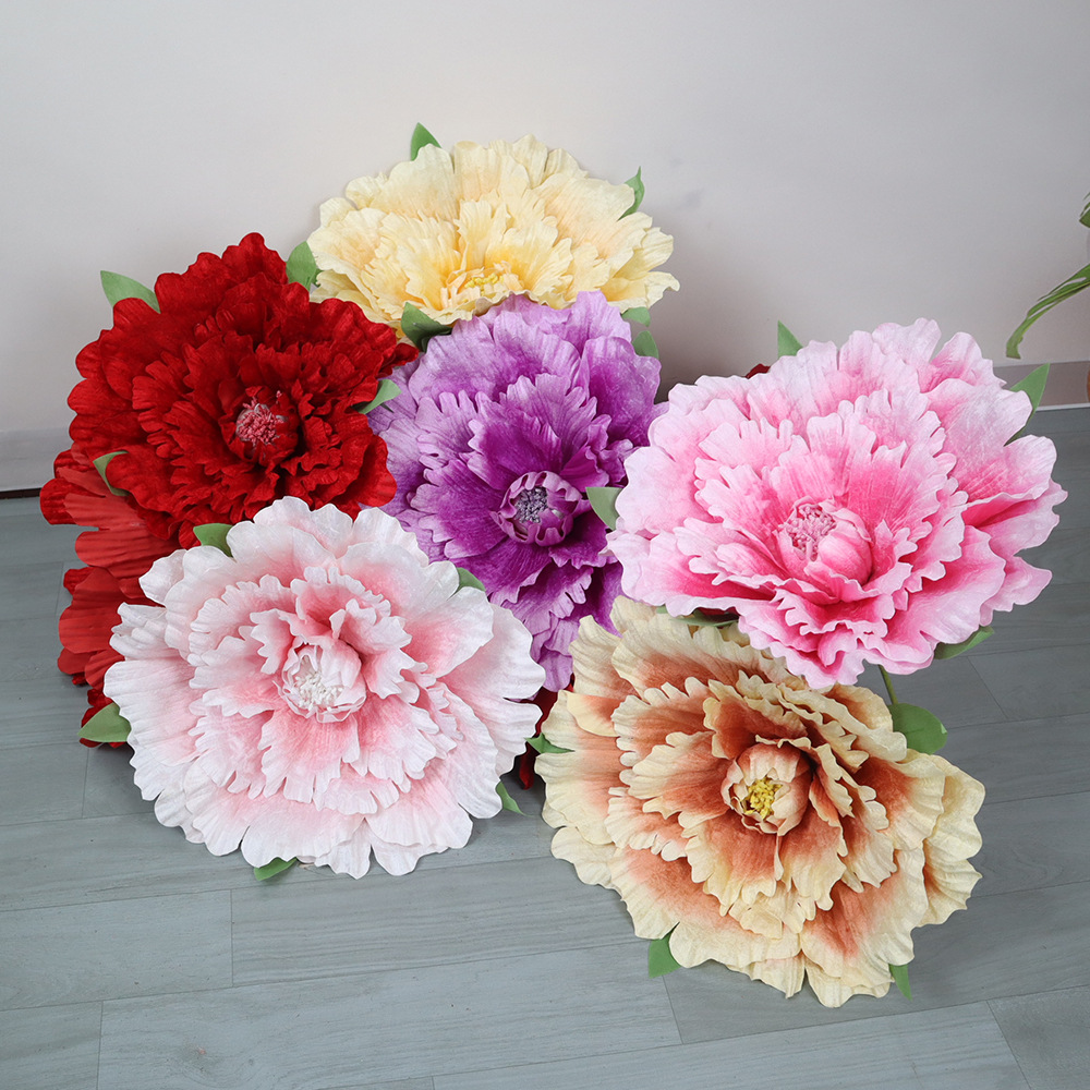 Wedding Supply Bulk - Flores de Peonía Gigantes de Terciopelo