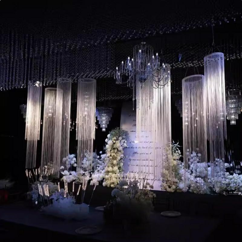 Cortina de línea cifrada blanc - Wedding Backdrop Curtain reseña y precio