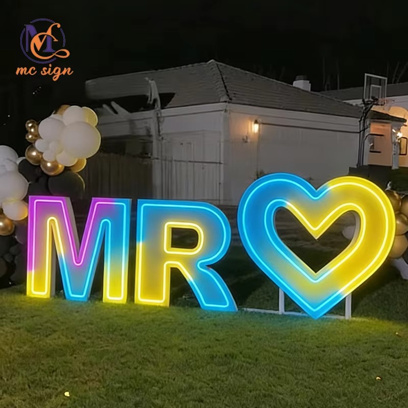 Letrero LED Independiente de 4 - Wedding Party Supply Rentals reseña y precio