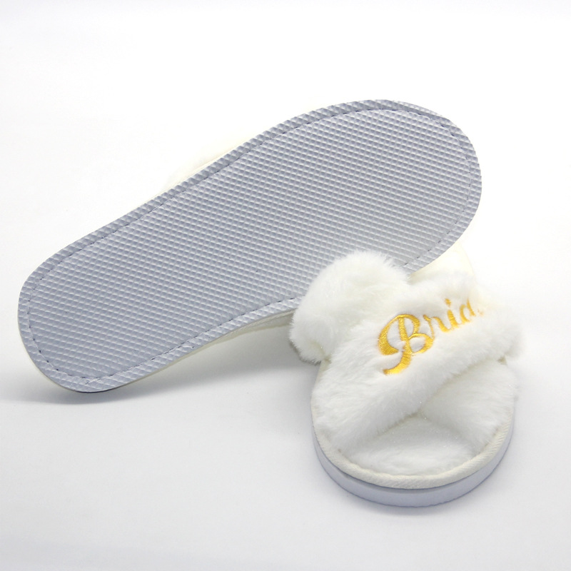 Zapatillas de felpa bordadas p - Wedding Fx reseña y precio