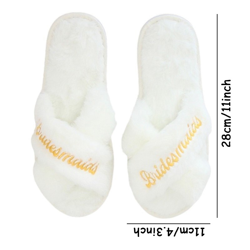 Zapatillas de felpa bordadas p - Wedding Fx reseña y precio