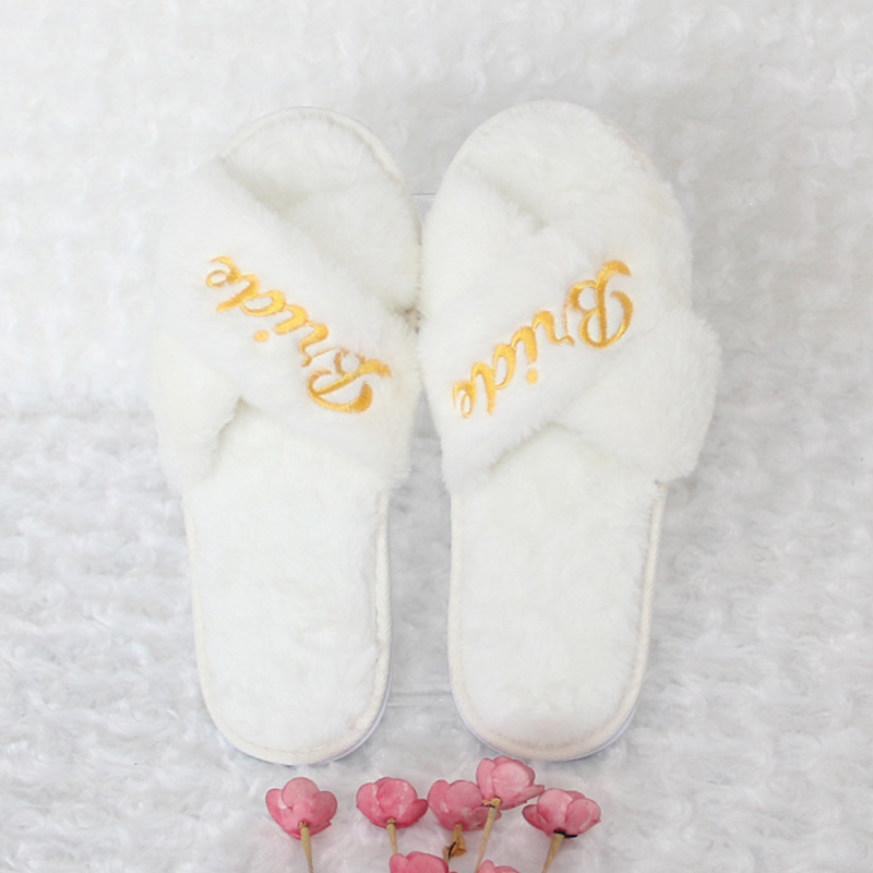Zapatillas de felpa bordadas p - Wedding Fx reseña y precio