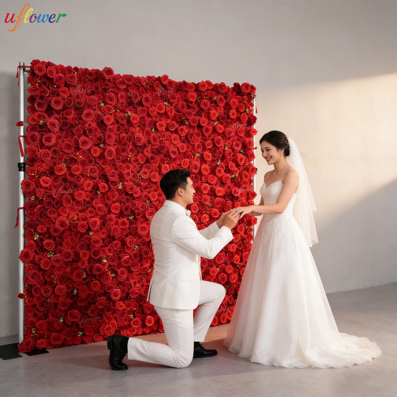 Uflower - Muro de Flores Artif - Wedding Backdrop Curtain reseña y precio