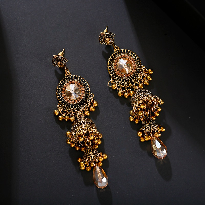Pendientes de borla de campana - Indian Wedding Supply reseña y precio