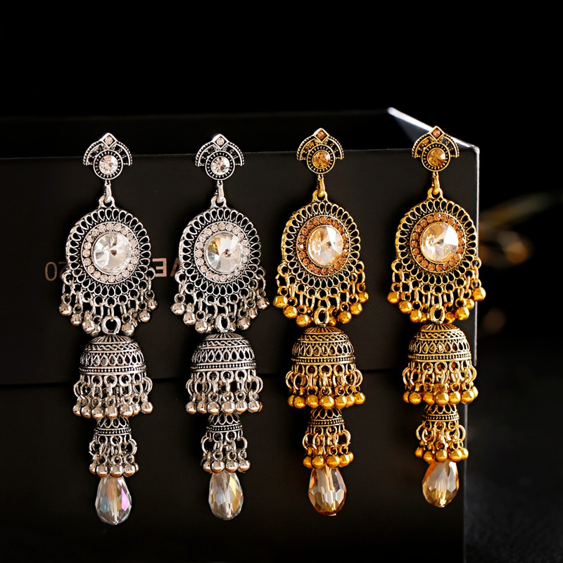 Pendientes de borla de campana - Indian Wedding Supply reseña y precio