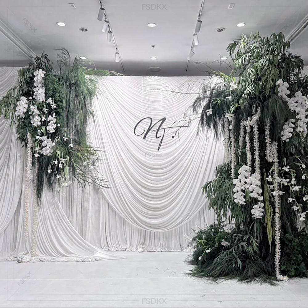 FSDKX tela de seda de hielo bl - Wedding Backdrop Curtain reseña y precio