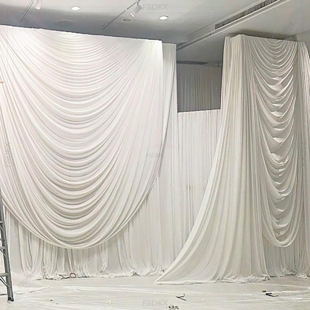 FSDKX tela de seda de hielo bl - Wedding Backdrop Curtain reseña y precio