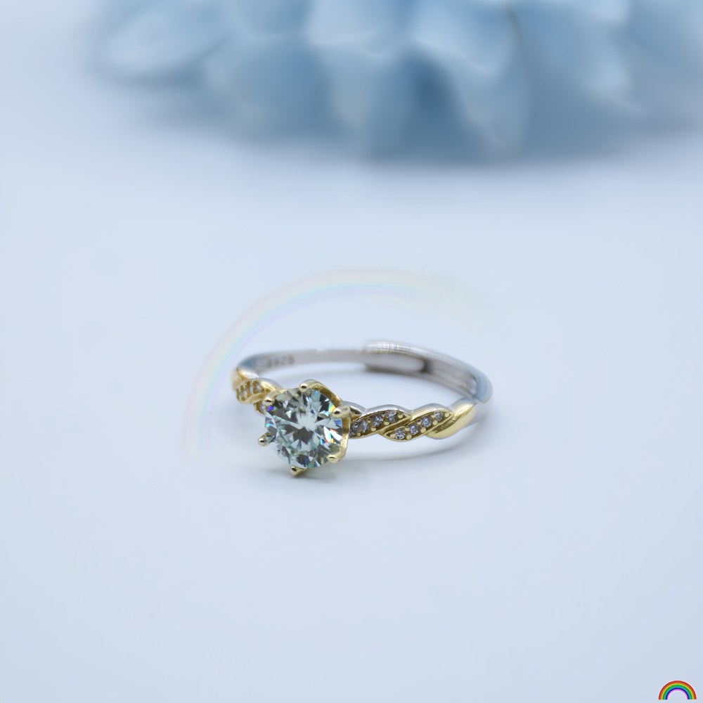 Anillo de plata S925 con incru - Wedding Superstar reseña y precio