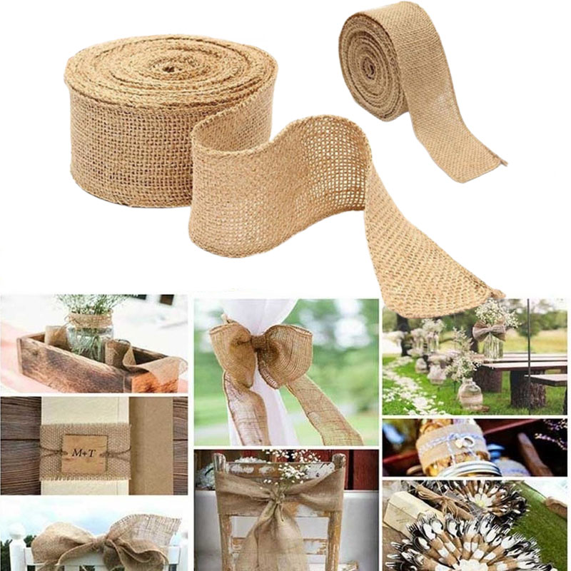 Cintas de arpillera de Yute Na - Wedding Supply Rentals reseña y precio