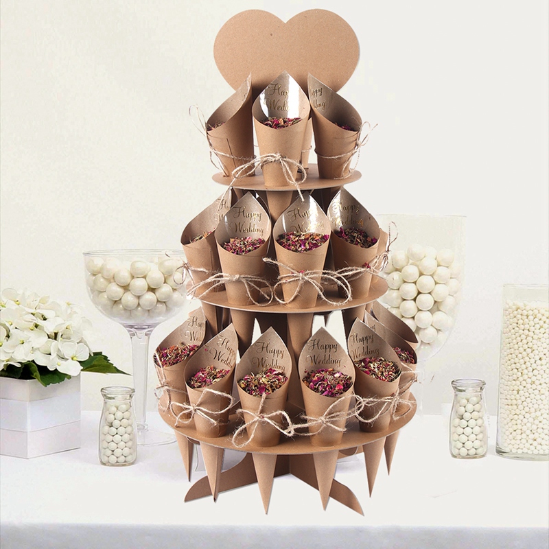Bandeja de papel Kraft para bo - Wedding Supply Rentals reseña y precio