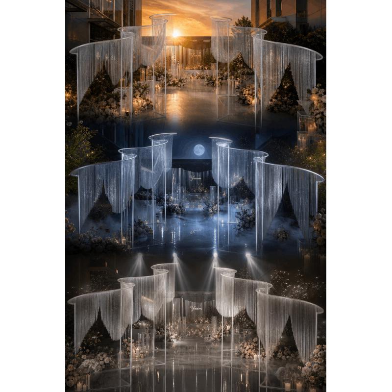 Arco de Hierro en Forma de S d - Wedding Backdrop Curtain reseña y precio