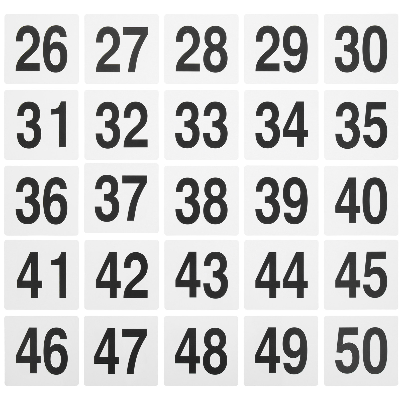 25 Piezas de Letreros Numerado - Wedding Solution reseña y precio