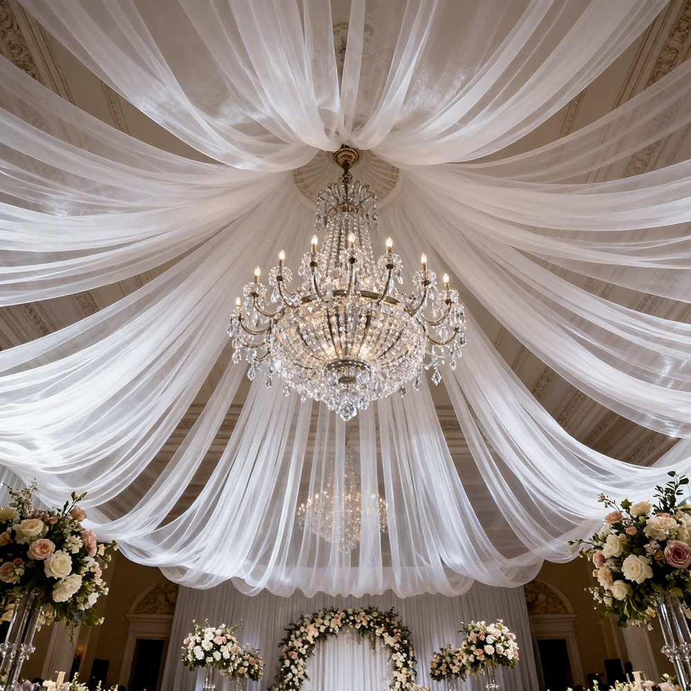 Cortina de Tul Semitransparent - Wedding Backdrop Curtain reseña y precio